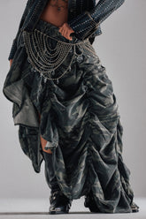 LETS CHANGE IT UP RUCHED MIDI SKIRT IN CAMO