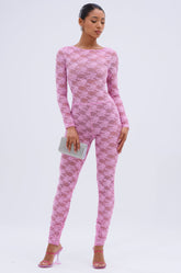 FROM DAY TO NIGHT LACE JUMPSUIT IN LIGHT PINK