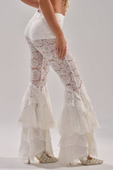 COACHELLA LACE RUFFLE PANTS