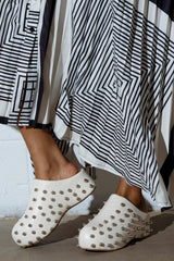 AZALEA WANG DARWIN STUD FLAT CLOG IN BONE