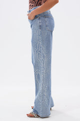 DREAMING OF YOU WIDE LEG DENIM