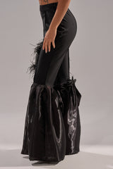 LILY TROUSER WITH BOW IN BLACK