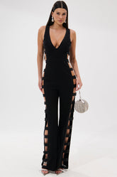 YOUR MAIN ONE CUTOUT JUMPSUIT WITH RHINESTONES