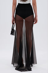 DANCING QUEEN MESH MAXI SKIRT