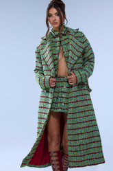IT'S GIVING LUCK TWEED TRENCH