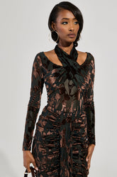 ALWAYS IN THE MOOD BODYSUIT IN BROWN