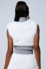 COZY VIBES FUR CARDIGAN
