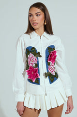DAISY ZIPPER TOP