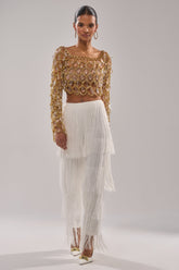 OH SO FRINGE PANTS IN WHITE