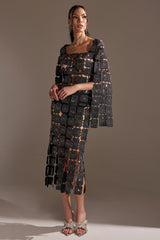 ONLY ONE OF ME RHINESTONE MIDI DRESS