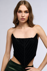 ABOUT LAST NIGHT CORSET TOP IN BLACK