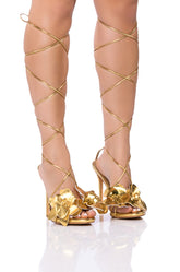 BLOOMING GOLD FLOWER SANDAL
