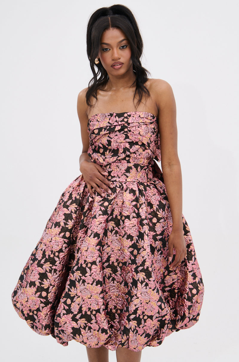 CHARLOTTE BROCADE MIDI DRESS