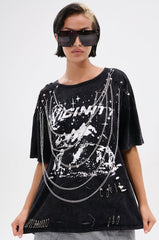 GOTH BAE OVERSIZED DISTRESSED TEE