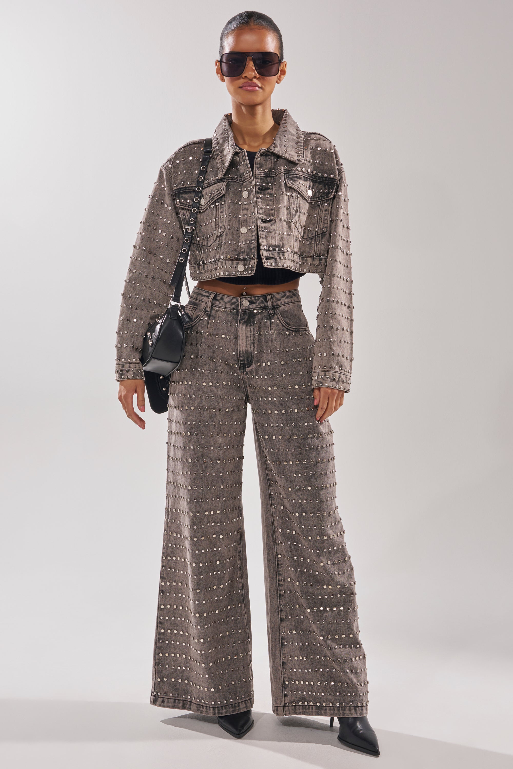 RIZZO STUDDED DENIM JACKET