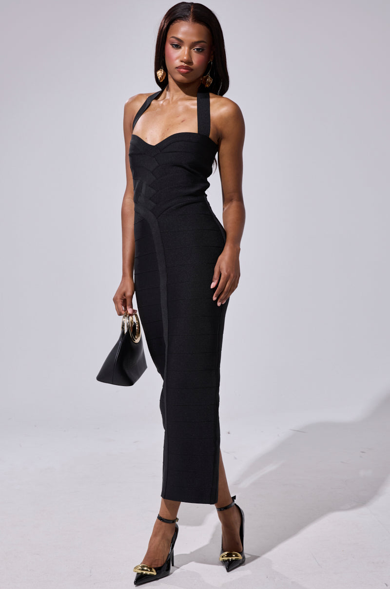 LOVELY DAYS BANDAGE MIDI DRESS