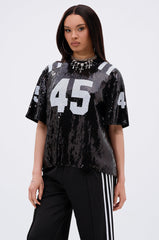 GUESS THE NUMBER SEQUIN JERSEY