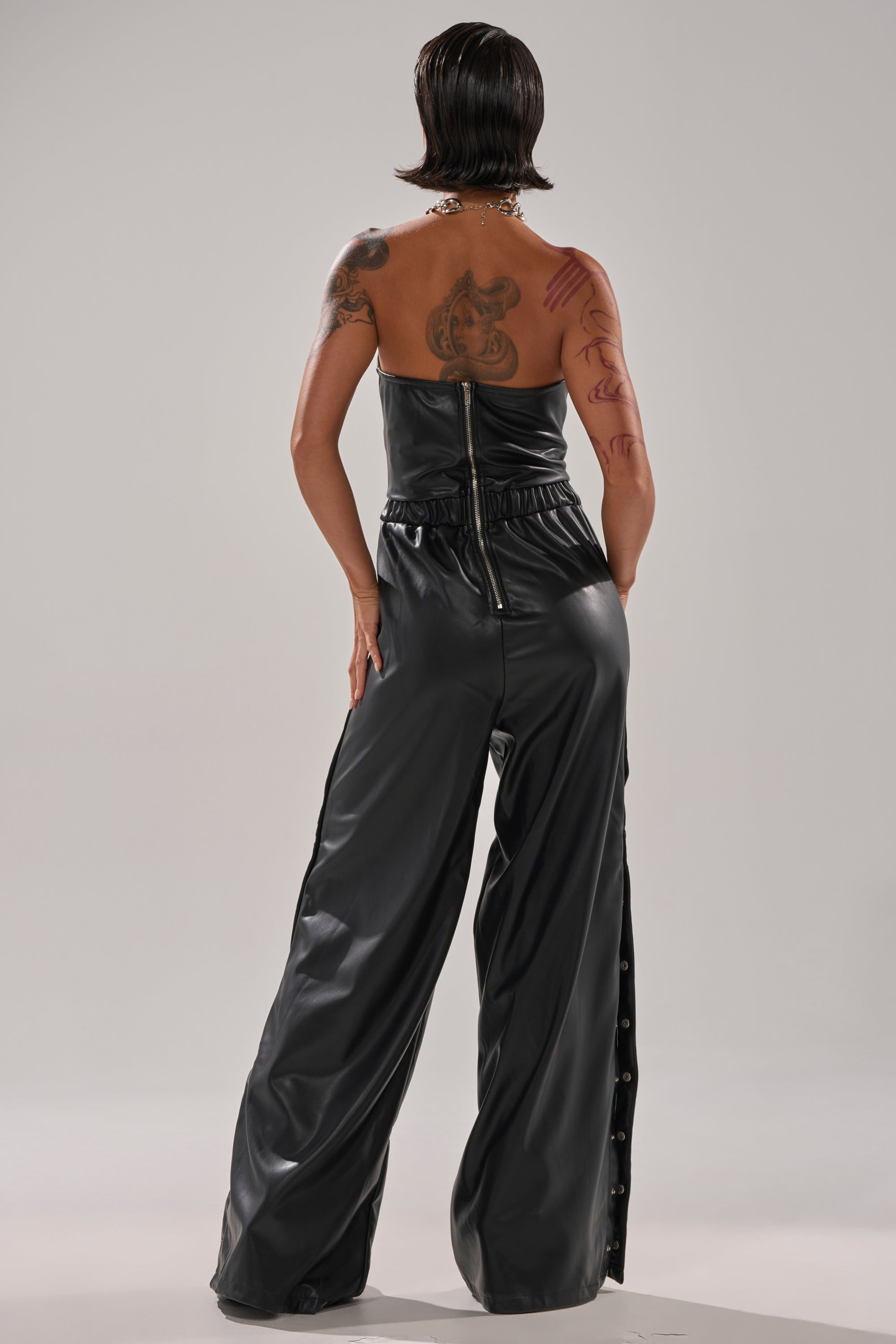 SEE YOU NEXT YEAR PU JUMPSUIT