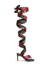 AZALEA WANG HOWLITE TIGER STUDDED STRAPPED SANDAL