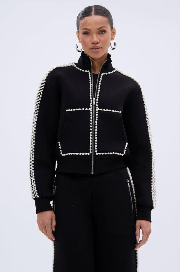 PEARL GIRL ZIP UP SWEATSHIRT