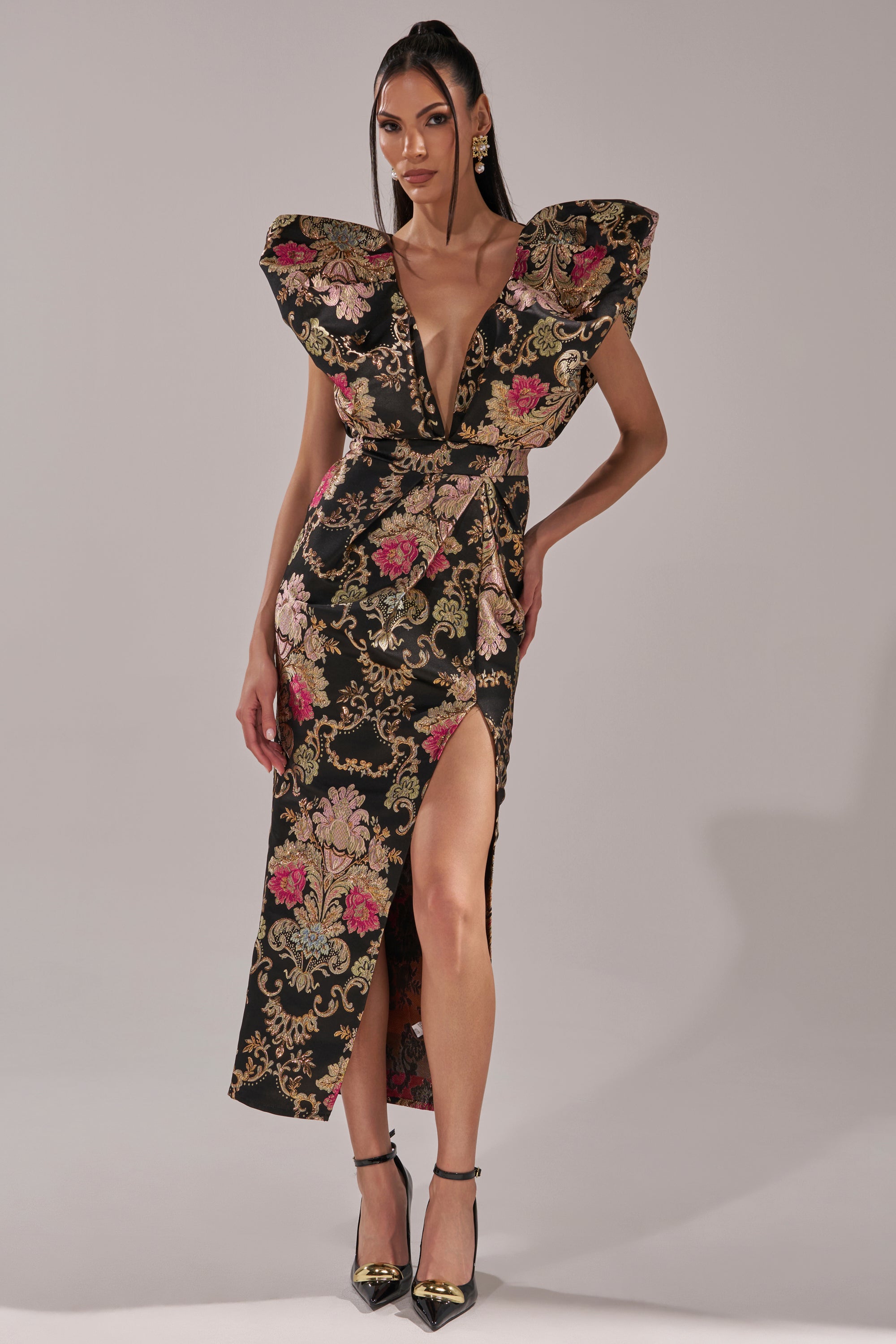 BEST DRESSED BROCADE MAXI DRESS