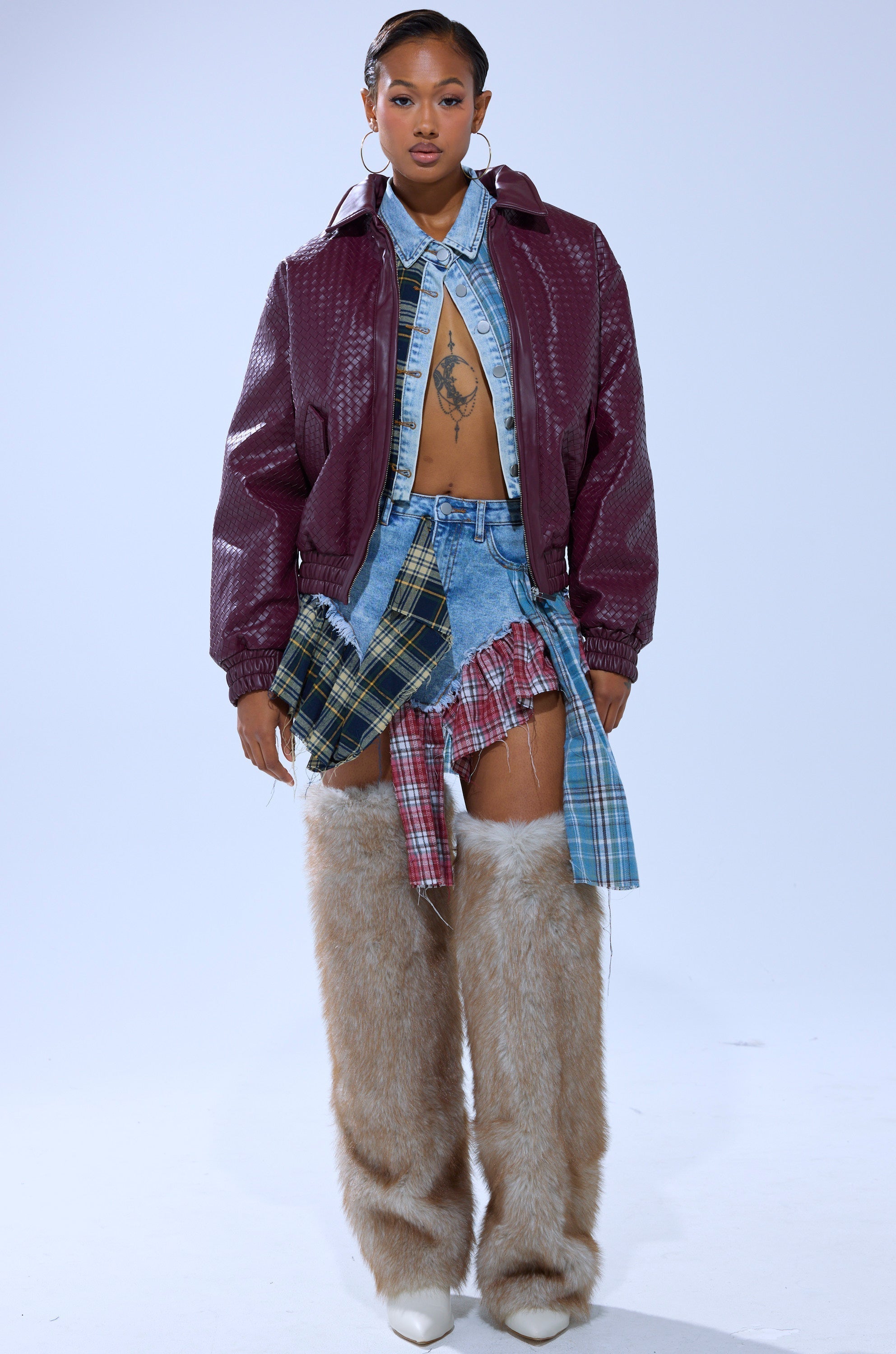 AUTUMN VIBES PLAID MINI SKIRT