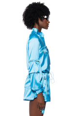 ASHER SATIN CARGO ROMPER