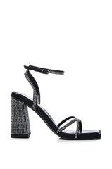 AZALEA WANG EMBELLISHED SANDAL IN BLACK