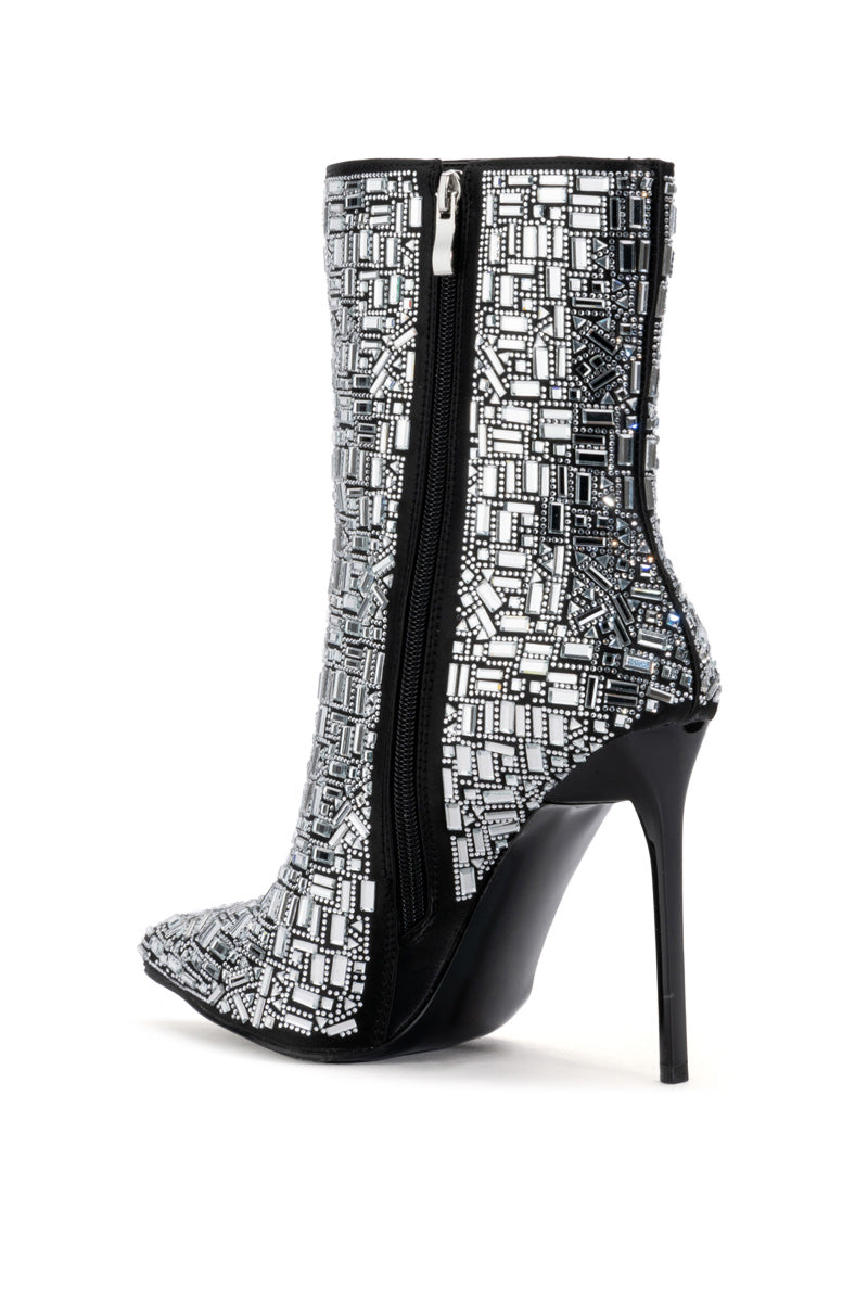 AZALEA WANG LIVELY SILVER BOOTIE