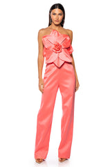 STASSIE STATEMENT SLEEVELESS JUMPSUIT IN PINK