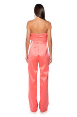 STASSIE STATEMENT SLEEVELESS JUMPSUIT IN PINK