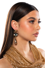 EYE CONTACT EMBELLISHED EARRINGS