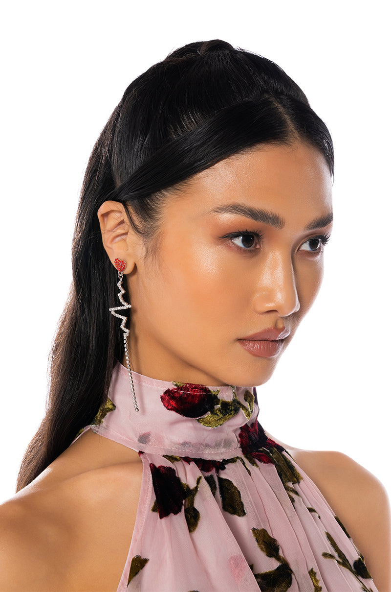 FLATLINE EMBELLISHED DROP EARRINGS