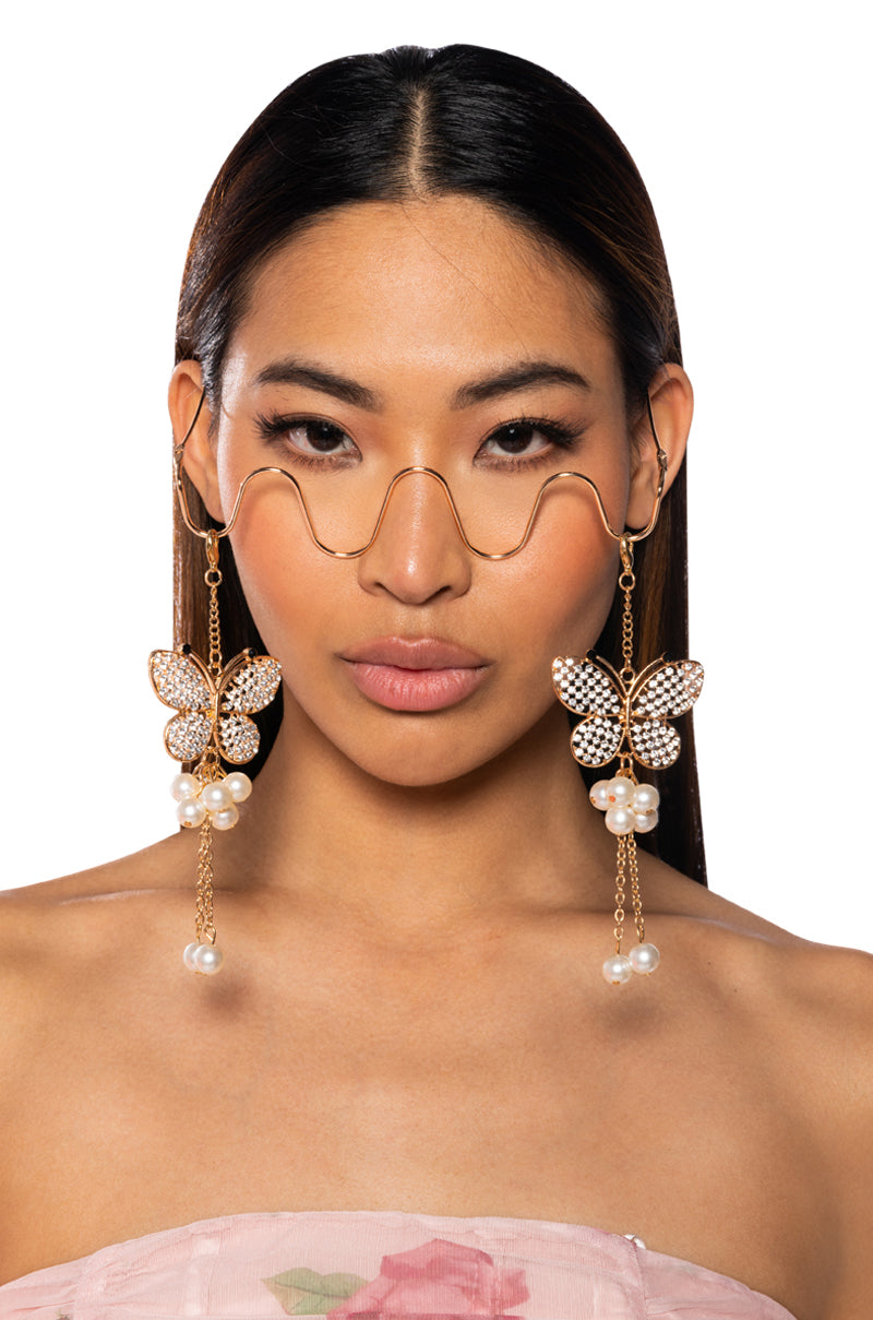 FLUTTER BY EMBELLISHED EYEWEAR IN GOLD