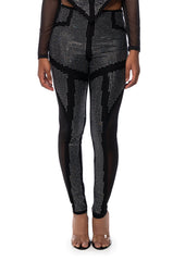 GALACTIC WORLD EMBELLISHED MESH LEGGING