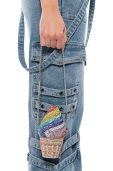 GET A TASTE RHINESTONE MINI BAG