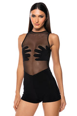 HANDS ON ME MESH ROMPER