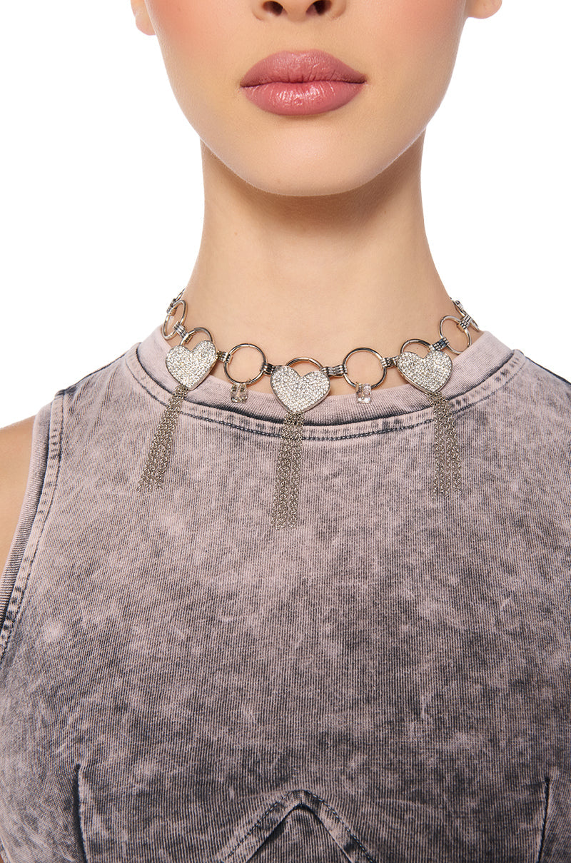 HEART ON LOCK NECKLACE