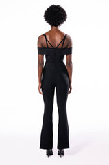 HEY THERE BANDAGE JUMPSUIT WITH CUT OUT