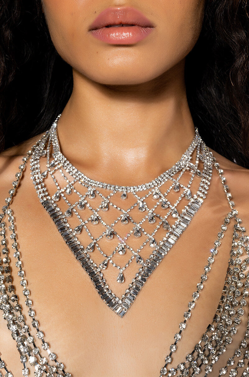 I LIKE WHAT I SEE RHINESTONE HANDKERCHIEF CHOKER