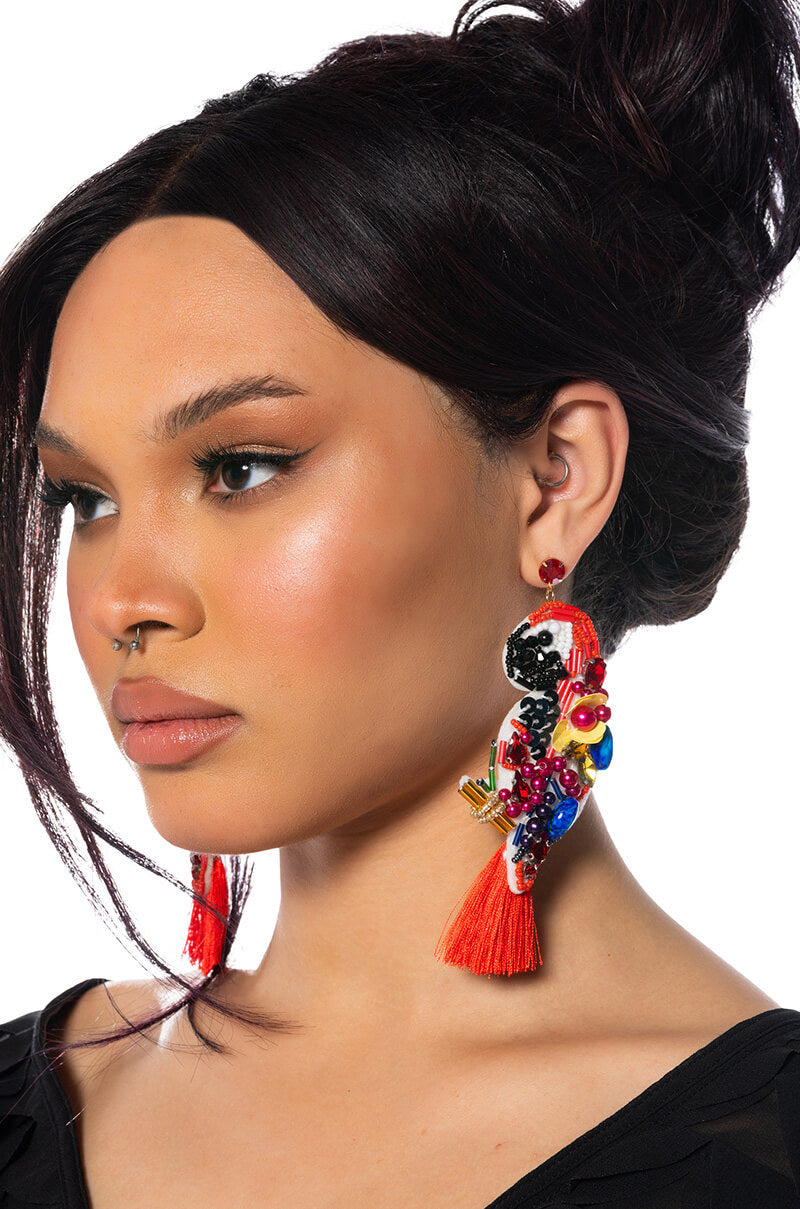 IS THERE AN ECHO IN HERE BEADED EARRINGS