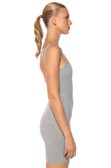 JENNA CLASSIC SCOOP BACK ROMPER IN GREY