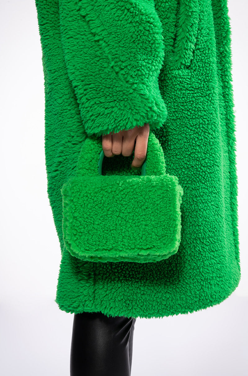 JESSIE SHERPA GREEN PURSE