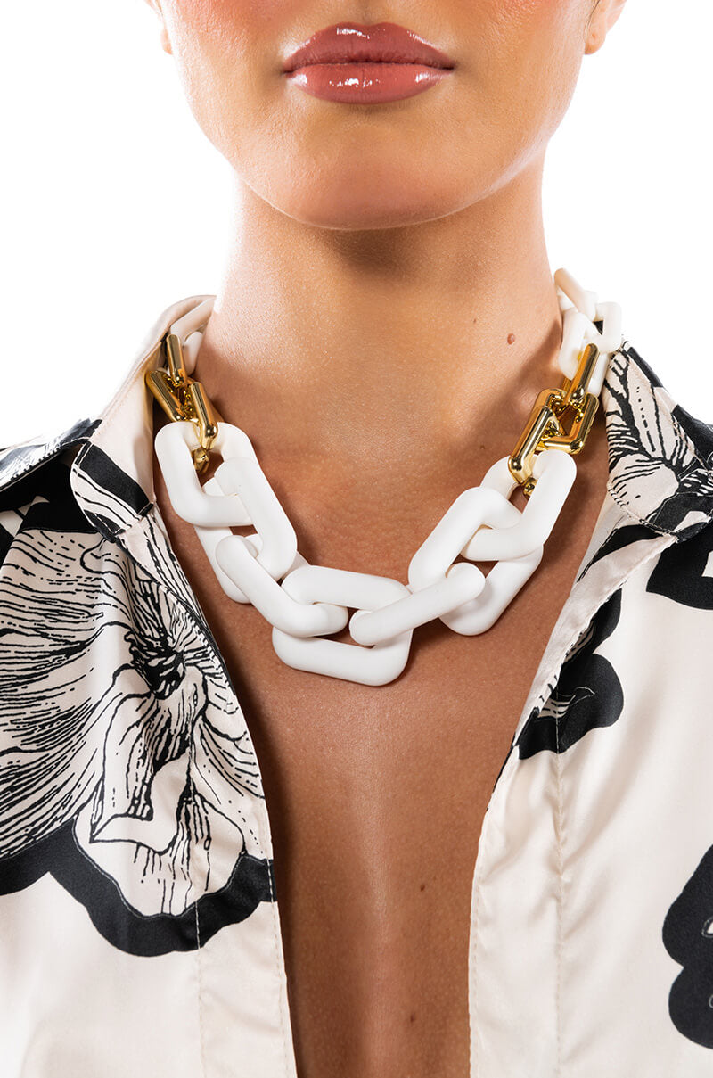 LETS LINK TWO TONE CHAIN NECKLACE