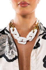 LETS LINK TWO TONE CHAIN NECKLACE