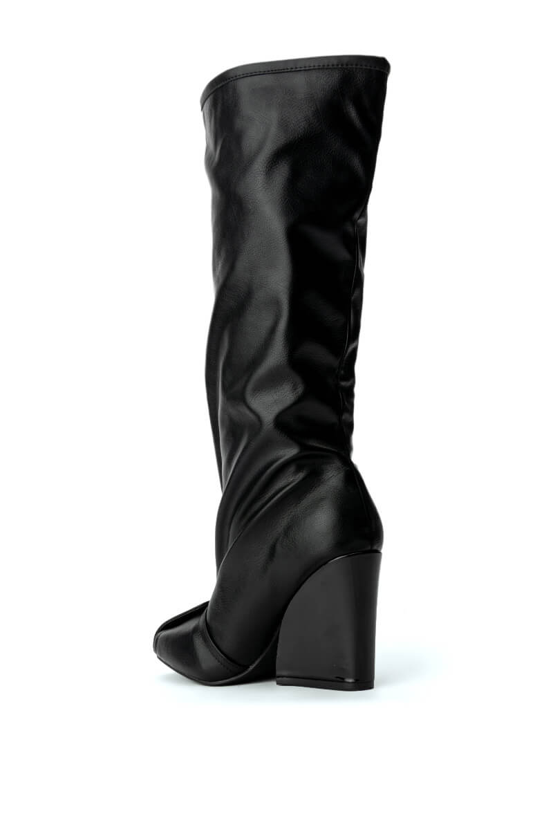 EMBELLISHED CHUNKY BOOT IN BLACK
