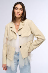 MESHED UP DECONSTRUCTED BLAZER