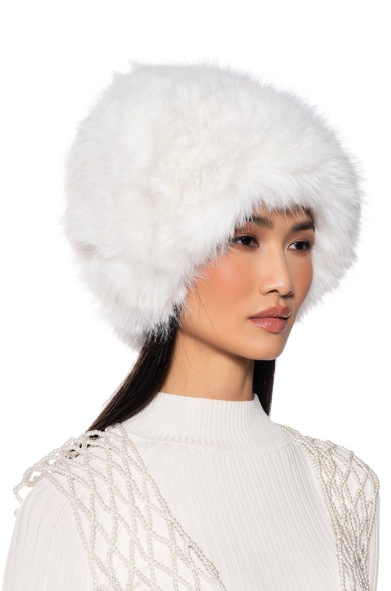 NO BUDGET FOLDOVER FUR BEANIE