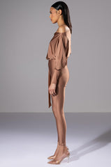 NO CONCERNS TIE FRONT JUMPSUIT