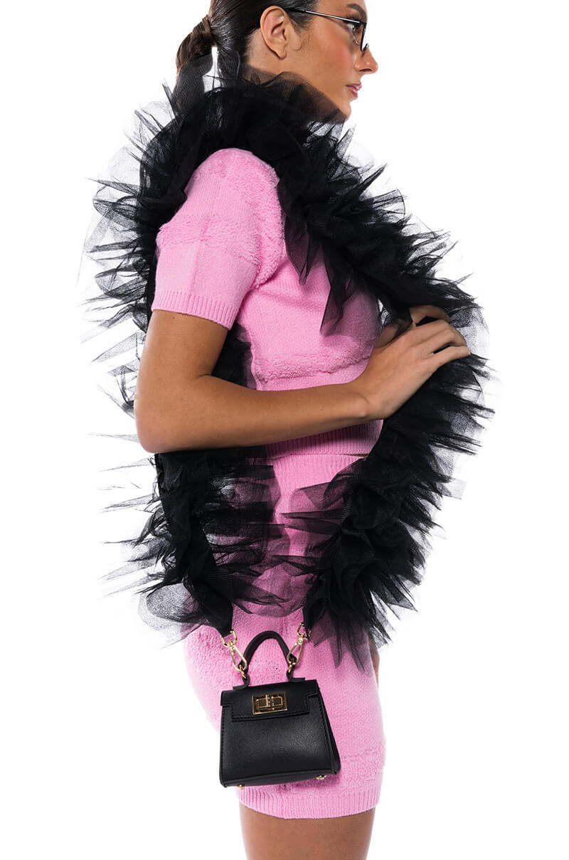 NO PICTURES PLEASE TULLE PURSE STRAP